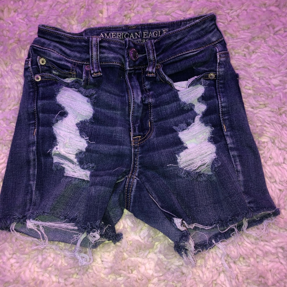 American Eagle jean distressed denim shorts